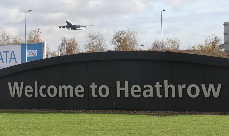 A plane taking off from Heathrow. The airport had its best-ever December in terms of passenger numbers, bringing the 2023 total to more than 79 million. PA