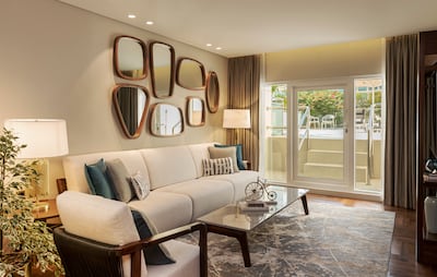The Granada Premium Suite has a lovely lounge area. Photo: Le Meridien Dubai Hotel & Conference Centre