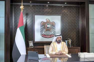 Sheikh Mohammed bin Rashid reminded students of their responsibility in building the nation. Wam