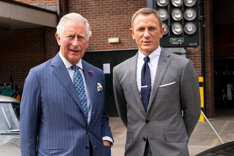 The British royal was shown around the set of the 25th James Bond Film at Pinewood Studios by Daniel Craig. Getty Images