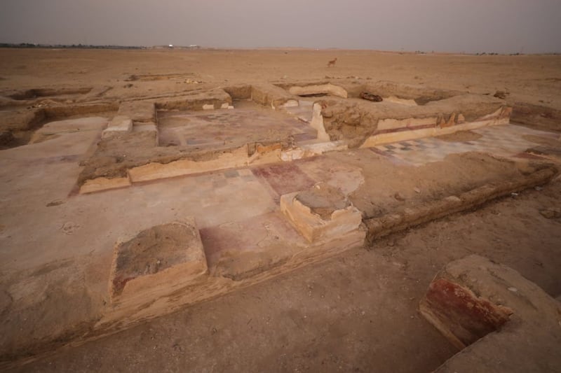 An archaeological discovery in Jirzah, a village south of Cairo, has unearthed a large funerary complex. All photos: Egypt's Ministry of Tourism & Antiquities