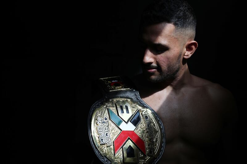 Emirati wrestler Mohammed Saif, known as Shaheen, is the UAE's first professional wrestler and hopes to encourage more Emiratis to take up the sport. All photos: Chris Whiteoak / The National