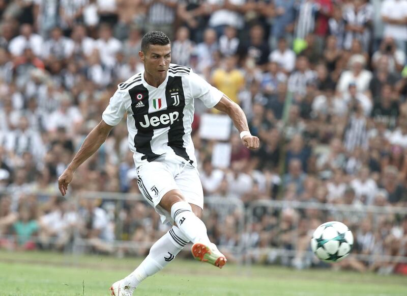Cristiano Ronaldo in action for Juventus in their pre-season friendly.  AFP