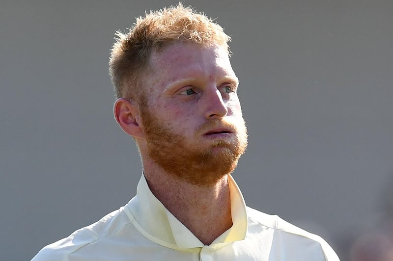 England's Ben Stokes reacts after England won the third Ashes cricket Test. AFP