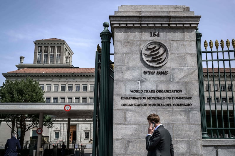 The World Trade Organisation's headquarters in Geneva. The WTO's 13th Ministerial Conference will be held in Abu Dhabi in February 2024. AFP