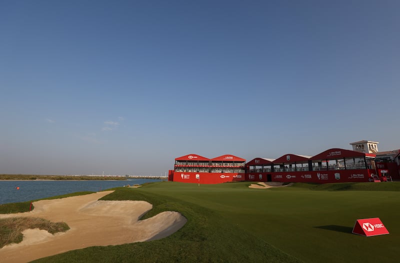A view of the 18th green at Yas Links Golf Course in Abu Dhabi. Getty Images