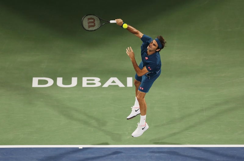 Federer is targeting an eighth Dubai title on Saturday after his semi-final win. Reuters