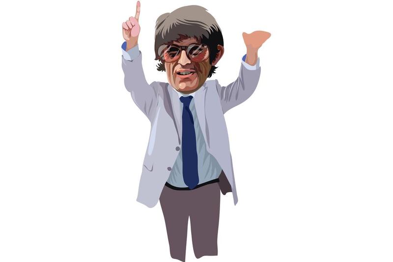Bora Milutinovic: The New York Times once wrote, “If the United Nations had a soccer team, Bora Milutinovic would undoubtedly be its coach.” The Serb became the first manager to coach five nations at World Cup finals. Having taken four of them to the second round, he lives up to his sobriquet “Miracle Worker”. Illustration by Mathew Kurian / The National