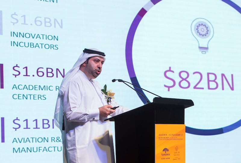 DUBAI, UNITED ARAB EMIRATES - Ibrahim Hussain Ahli, Director of Investment Promotion Department, Dubai FDI at the Hala China and Samanea Conference at Godolphin Ballroom, Emirates Towers.  Leslie Pableo for The National for Alkesh Sharma's story.

