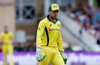 Cricket - England vs Australia - Third One Day International - Trent Bridge, Nottingham, Britain - June 19, 2018   Australia's Tim Paine reacts   Action Images via Reuters/Craig Brough