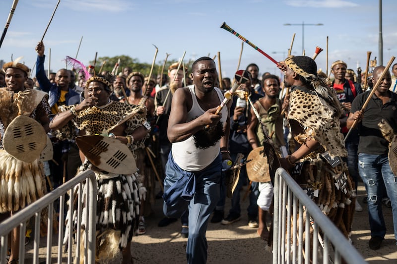 Thousands attended the coronation of King Misaszulu Zulu in Durban. AFP