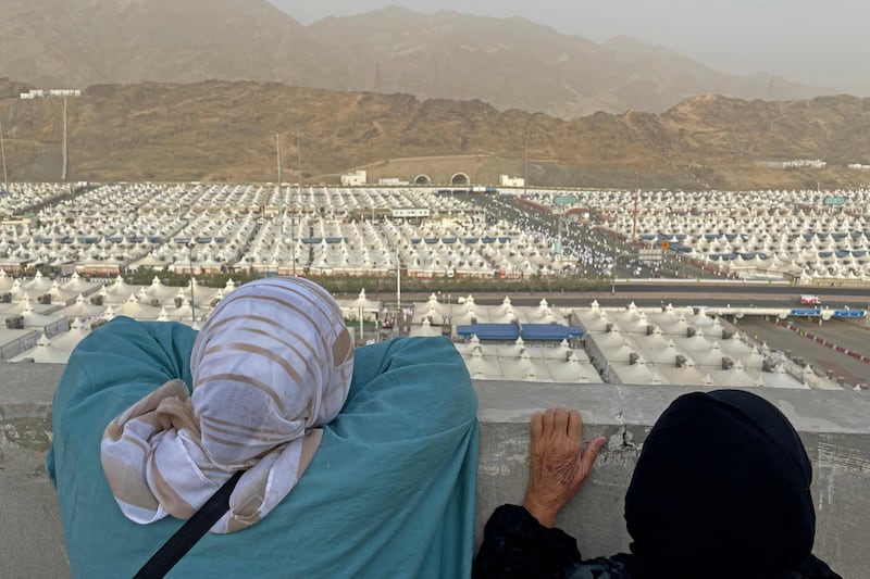 A view of Mina, 'the city of tents', south-east of Makkah. AFP