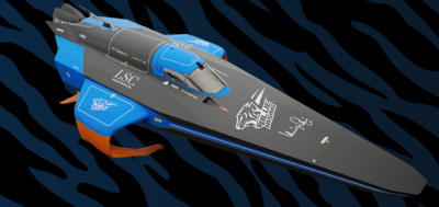 Team Blue Rising's race boat for the UIM E1 championship next year. Photo: Blue Rising