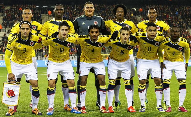 The Colombia national team will play Kuwait in Dubai on March 30. Thierry Roge / EPA