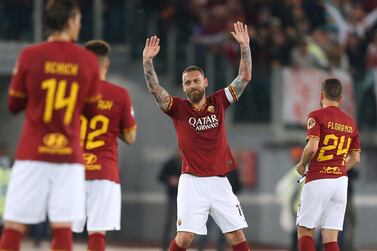 Daniele De Rossi during his last match for Roma on May 26, 2019 in Rome, Italy. Getty Images
