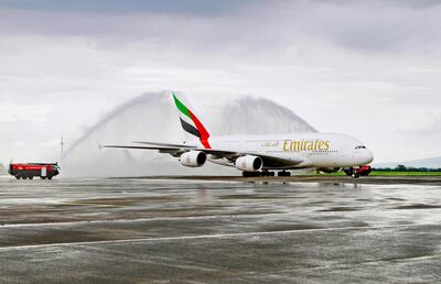 Emirates flew a one-off A380 service to Clark in the Philippines in August. Courtesy Emirates