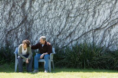 Timothée Chalamet as Nic Sheff and Steve Carell as David Scheff star in BEAUTIFUL BOY. Courtesy of Amazon Studios