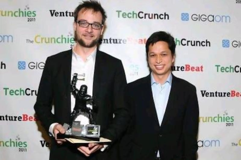 Pinterest won the Best New Startup Award at the 5th Annual Crunchies Awards in San Francisco. Araya Diaz / Getty Images for TechCrunch / AFP