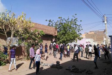 Sudanese protesters take to the streets in the capital Khartoum's district of Burri to demonstrate against the government on February 24. AFP