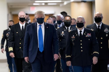 US President Donald Trump visits the Walter Reed National Military Medical Center in Bethesda, Maryland, US. Bloomberg