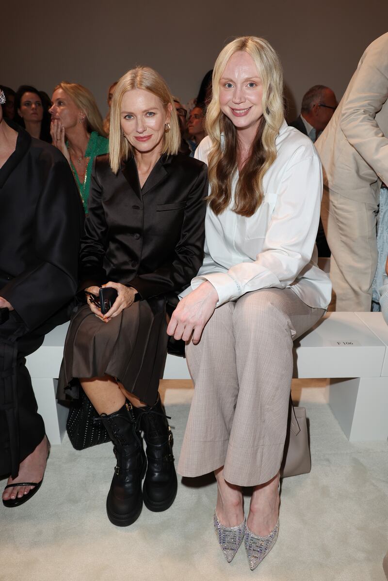 Naomi Watts and Gwendoline Christie at Fendi. Getty Images 