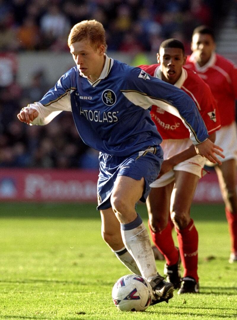 20 Feb 1999:  Mikael Forssell of Chelsea in action during the FA Carling Premiership match against Nottingham Forest in Nottingham, England. Chelsea won the game 3-1. \ Mandatory Credit: Alex Livesey /Allsport