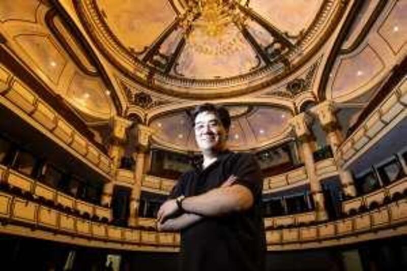 Alan Gilbert, incoming music director of the New York Philharmonic, is seen inside the historic opera house  in Hanoi, Vietnam, Thursday, June 4, 2009, during his visit to Hanoi  to prepare for the orchestra's Vietnam debut in October. The philharmonic will play two concerts in Hanoi as part of an Asian tour that will also include stops in Tokyo, Seoul and Singapore. It will be the orchestra's first international tour under the leadership of Alan Gilbert, who takes over from outgoing director Zarin Mehta in September. (AP Photo/Chitose Suzuki)