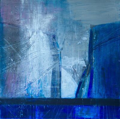 Barbara Rae's paintings are inspired by trips to the melting ice caps in Greeland. Barbara Rae
