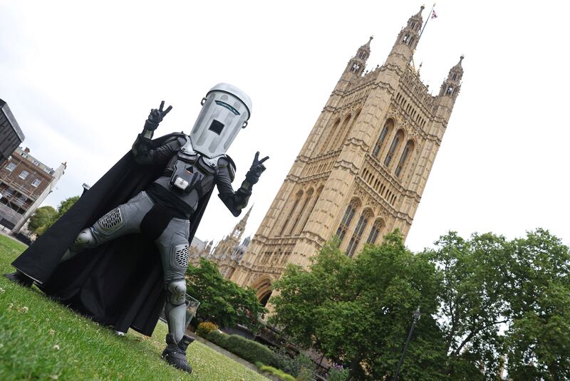 Satirical political character Count Binface in London before challenging Conservative leader RishiSunak for the parliamentary seat of Richmond and Northallerton. Reuters