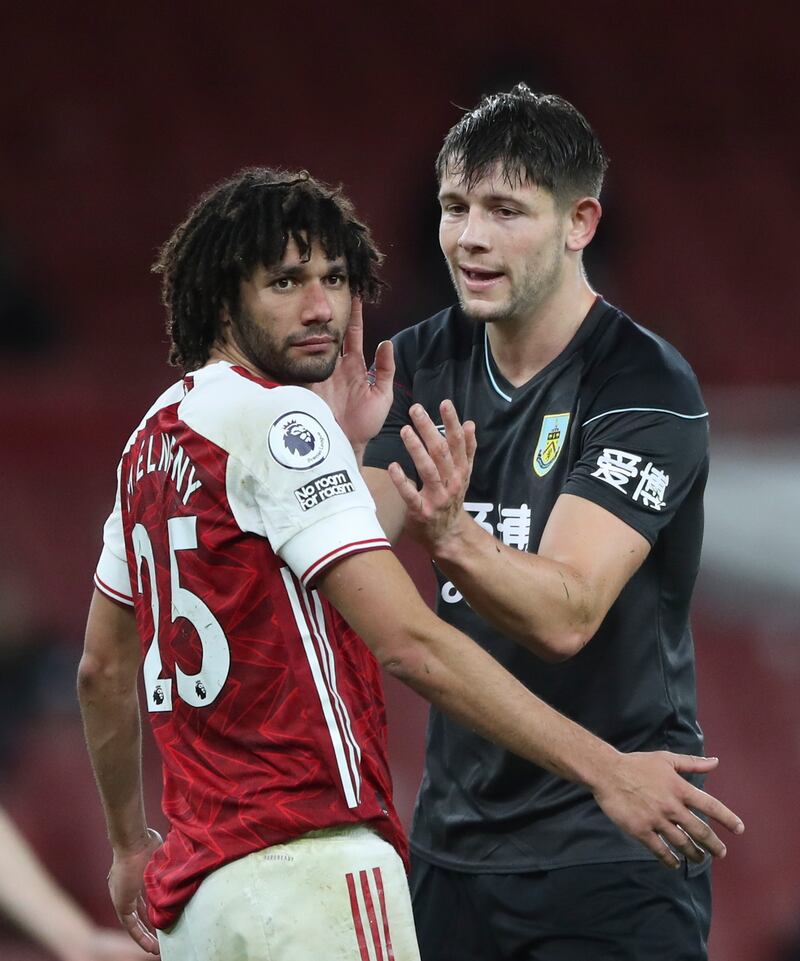 Mohamed Elneny, 6 -- Made a good foil for Xhaka in the heart of the home midfield, moving the ball well and dealing comfortably with men on his shoulder when receiving possession from deep. However, the Egyptian was extremely fortunate to avoid a red card after putting an arm in the face of Tarkowski. EPA