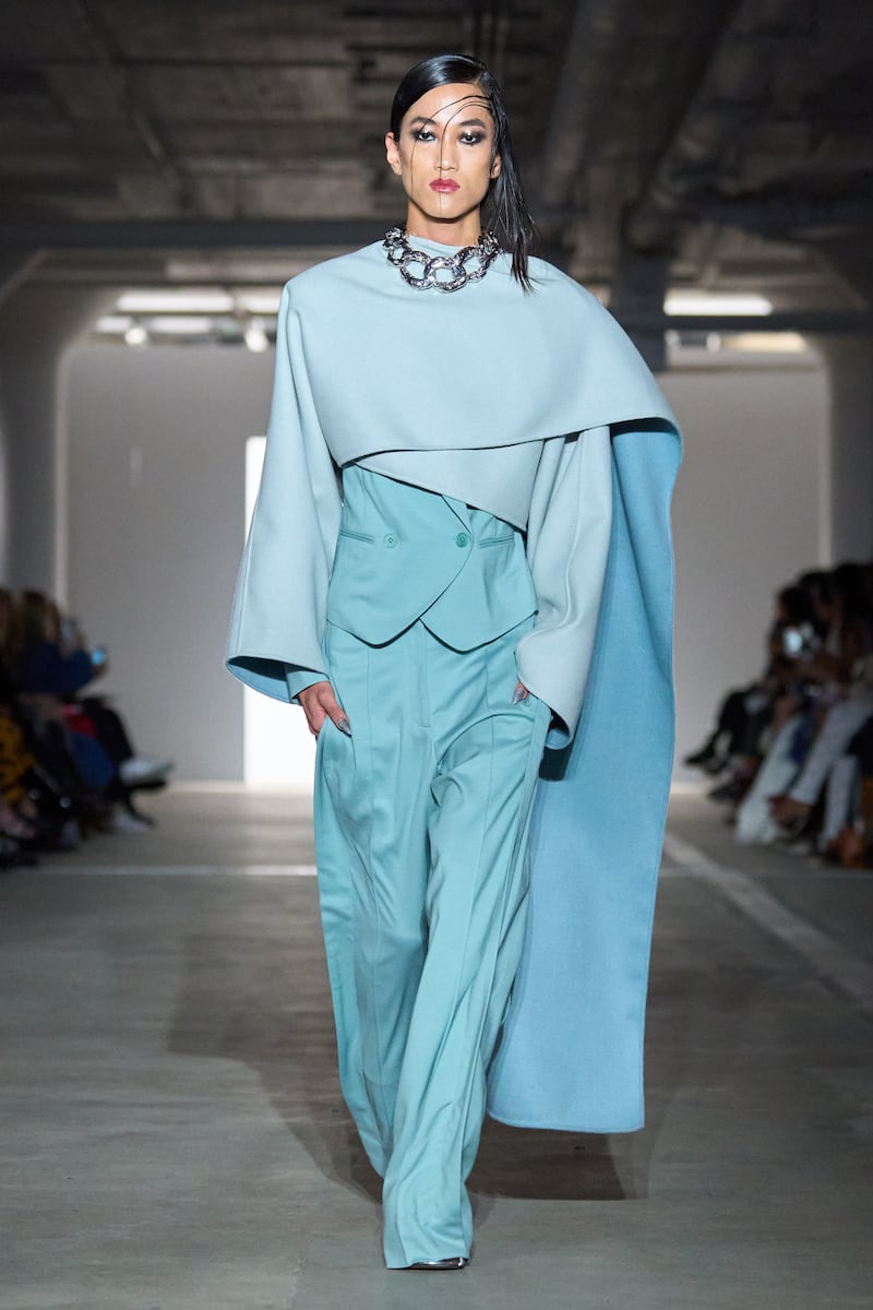 Gurung went big on volume, drapery and impeccable tailoring. Photo: Prabal Gurung