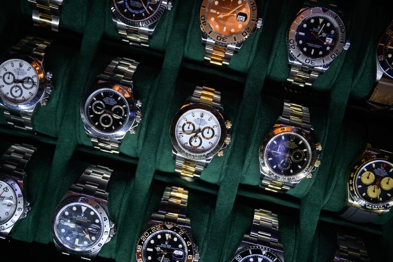 The luxury watch market has been flooded with once hard-to-get models in the past nine months. Getty