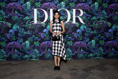 Khushi Kapoor at the Christian Dior womenswear autumn 2023 show in Mumbai. Getty Images