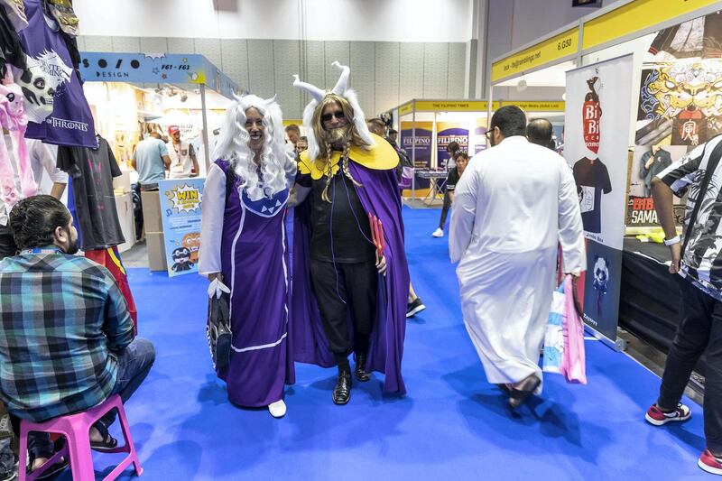 DUBAI, UNITED ARAB EMIRATES. 13 APRIL 2019. MEFCC 2019 at the Dubai World Trade Center. General view of Comic Con held in Dubai. (Photo: Antonie Robertson/The National) Journalist: Chris Newbold. Section: National.