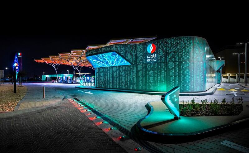 Enoc's new service station has been unveiled at the Expo 2020 site in Dubai. Courtesy: Enoc