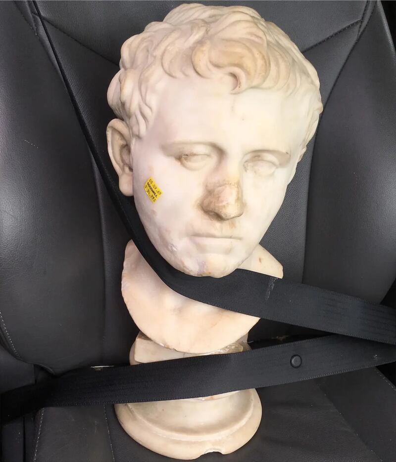 Safety first when carrying priceless artefacts. Photo: Laura Young