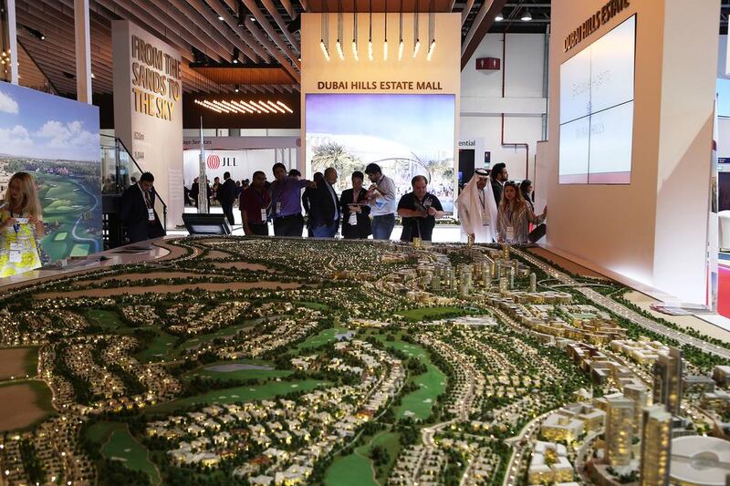 The Emaar pavilion at Cityscape Global, which highlights lifestyle developments in Dubai. Pawan Singh / The National