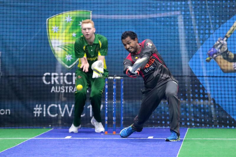 UAE in action against Australia at the Indoor Cricket World Cup at Insportz, Dubai on Sunday. Picasa