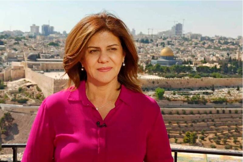 Al Jazeera journalist Shireen Abu Akleh, who has been killed while covering an Israeli raid in the West Bank town of Jenin. AP
