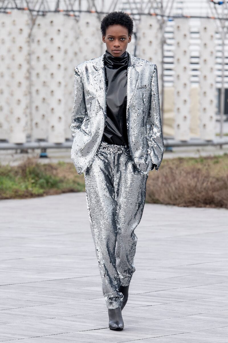 Founded in the 1970s by Loris Azzaro, the maison Azzaro is famed for its shiny evening wear. Photo: Azzaro