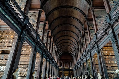 The library of Trinity College Dublin contains the Book of Kells. Pixabay