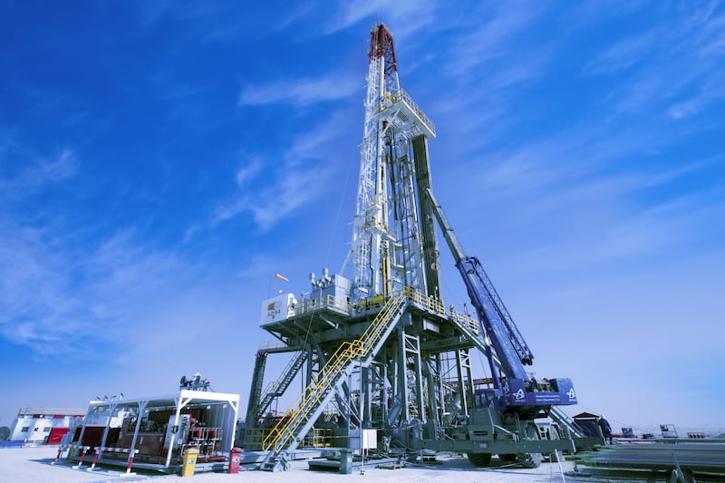 one of Arabian Drilling's onshore rig. The company said its IPO book-building generated orders worth 162bn riyals from institutional investors. Photo: Arabian Drilling