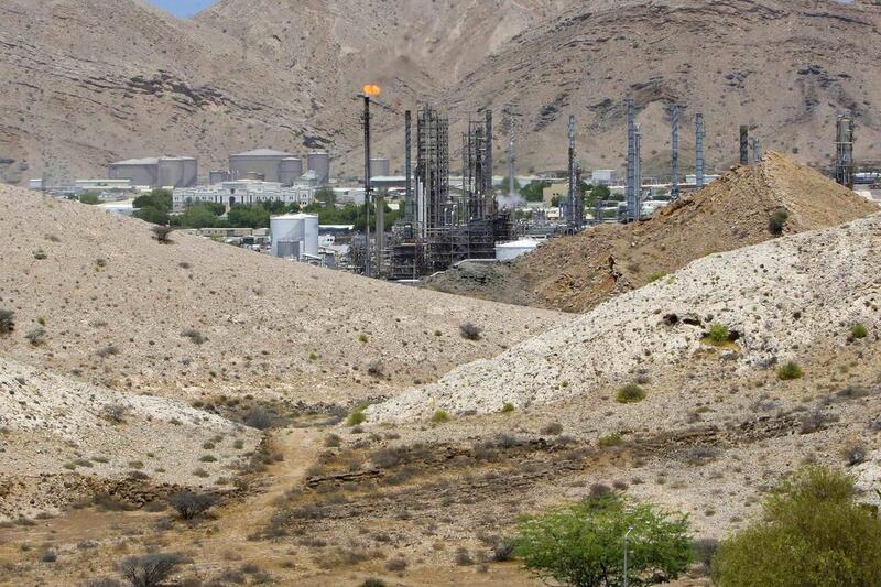 Oil and gas installations near Muscat, Oman. Reuters