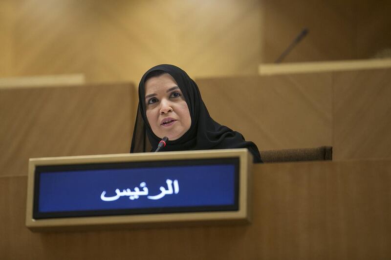 Dr Amal Al Qubaisi is the first woman in the Arab world to head a national assembly. Mona Al Marzooqi / The National 

