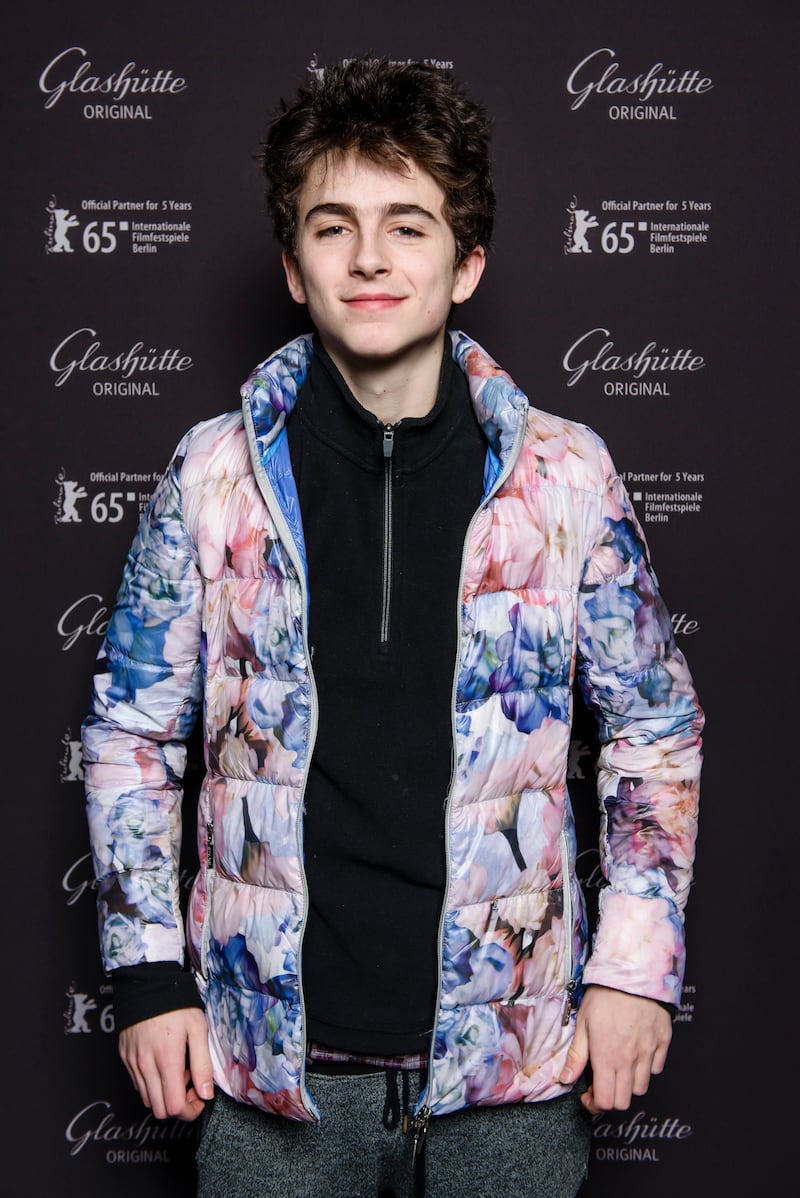 In a floral puffer jacket at the 65th Berlinale International Film Festival in Berlin, in February 2015. Getty Images