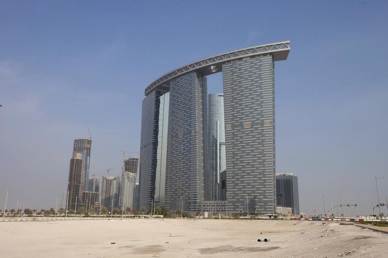 The Gate Towers project was designed by the US architect Arquitectonica, which includes the world’s highest penthouse bridge structure. Clint McLean for The National