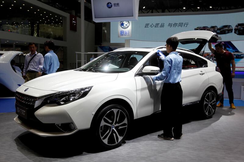 FILE PHOTO: A Venucia T90 from Dongfeng Nissan is shown at China (Guangzhou) International Automobile Exhibition in Guangzhou, China November 18, 2016.      REUTERS/Bobby Yip/File Photo