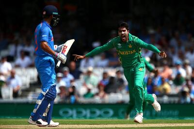 India, in blue, and Pakistan, in green, play in multinational tournaments. Charlie Crowhurst / Getty Images