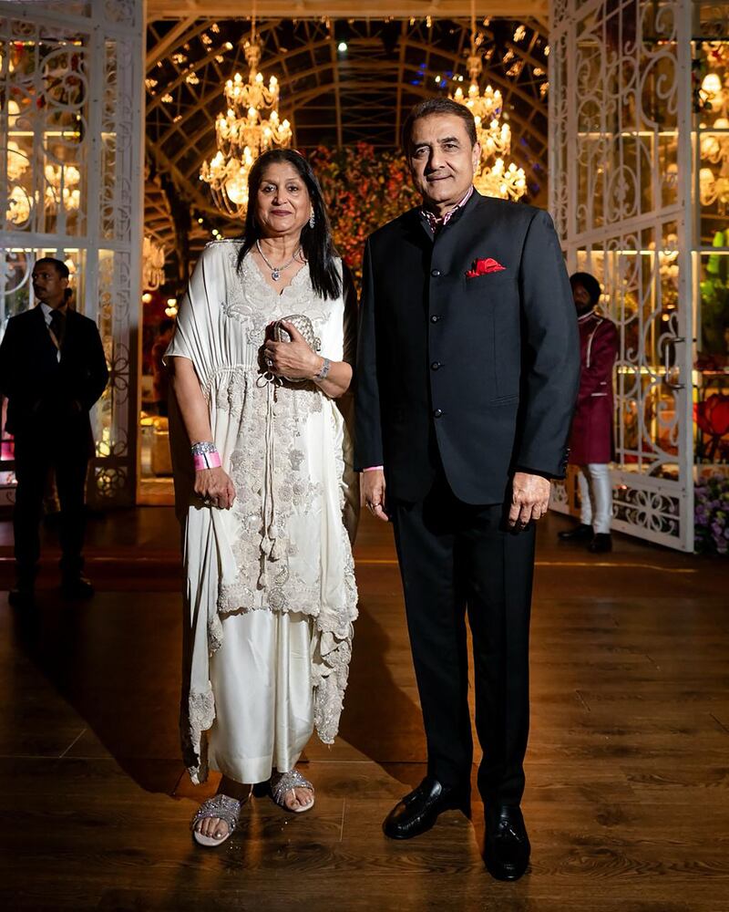 Indian politician Praful Patel with wife Varsha