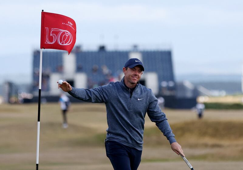 Rory McIlroy during practice at St Andrews ahead of The Open. Reuters